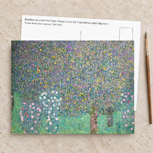 Carte Postale Gustav Klimt - Roseraies sous les Arbres