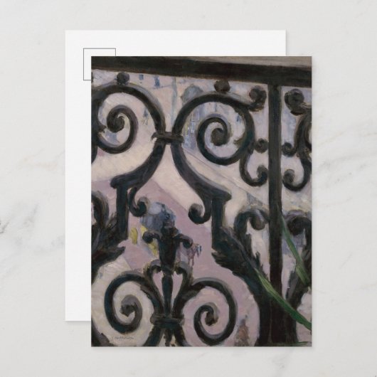 Carte Postale Gustave Cailebotte | Vue depuis un balcon (Devant / Derrière)