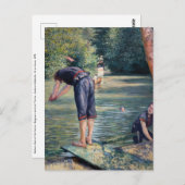 Carte Postale Gustave Caillebotte - Baigneurs, bord de l'Yerres (Devant / Derrière)