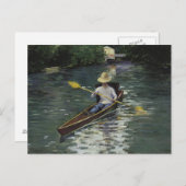 Carte Postale Gustave Caillebotte - Canot sur l'Yerres (Devant / Derrière)