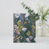 Carte Postale Gustave Caillebotte - Chrysanthèmes blanc et jaune (Debout devant)