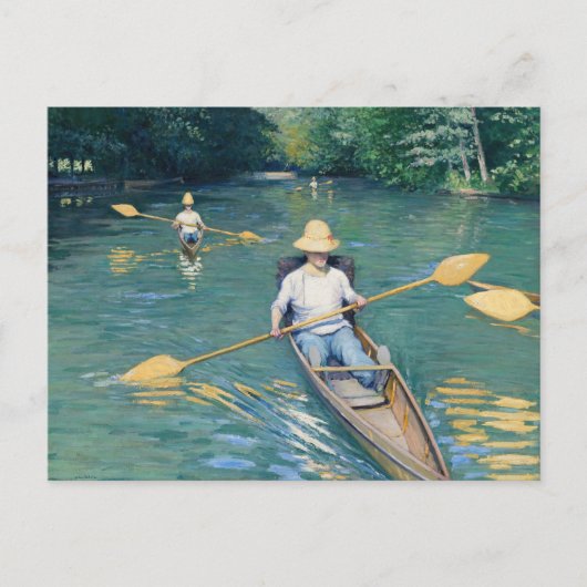 Carte Postale Gustave Caillebotte - Embarcations sur l'Yerres (Devant)