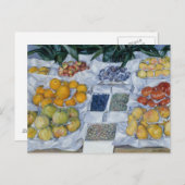 Carte Postale Gustave Caillebotte - Fruits présentés sur un socl (Devant / Derrière)