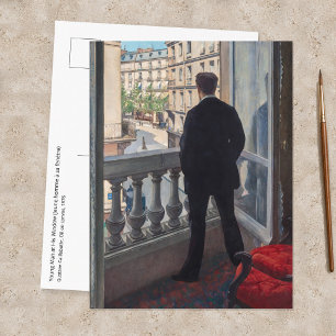 Carte Postale Gustave Caillebotte - Jeune Homme à sa Fenêtre