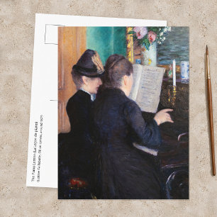 Carte Postale Gustave Caillebotte - La Leçon de piano