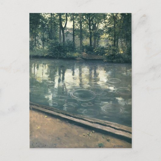 Carte Postale Gustave Caillebotte - Les Yerres, Pluie (Devant)