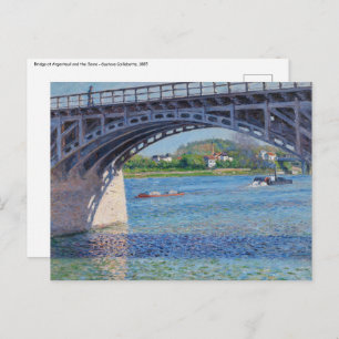 Carte Postale Gustave Caillebotte - Pont à Argenteuil & Seine