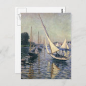 Carte Postale Gustave Caillebotte - Regatta à Argenteuil (Devant / Derrière)