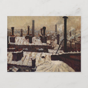Carte Postale Gustave Caillebotte - Toit sous la neige, Paris