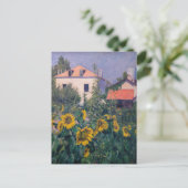 Carte Postale Gustave Caillebotte - Tournesols, Jardin (Debout devant)