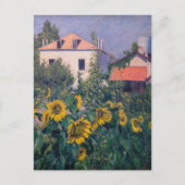 Carte Postale Gustave Caillebotte - Tournesols, Jardin (Devant)