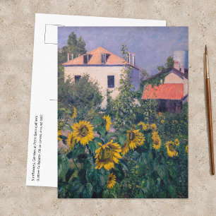 Carte Postale Gustave Caillebotte - Tournesols, Jardin