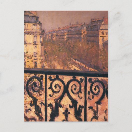 Carte Postale Gustave Caillebotte - Un Balcon à Paris (Devant)