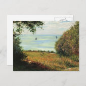 Carte Postale Gustave Caillebotte - Vue sur la mer de Villervill (Devant / Derrière)