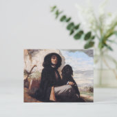 Carte Postale Gustave Courbet - Autoportrait avec un chien noir (Debout devant)