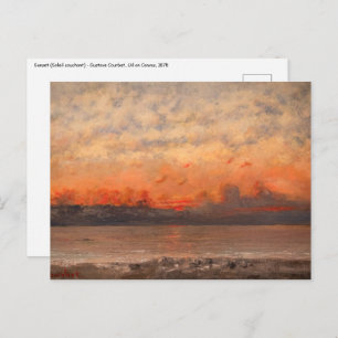 Carte Postale Gustave Courbet - Coucher de soleil