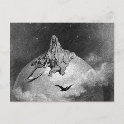 Carte Postale Gustave Dore - Le Corbeau (Devant)