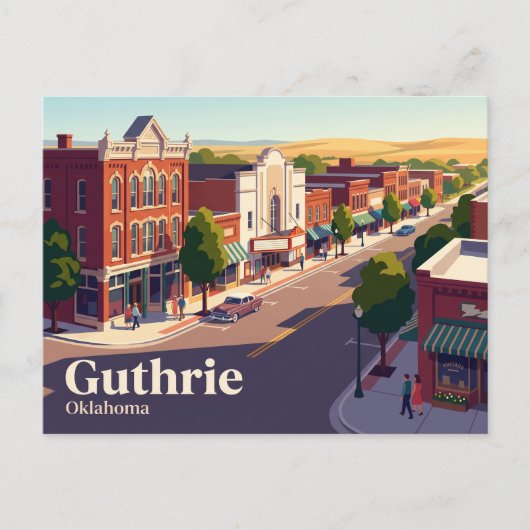 Carte Postale Guthrie, Oklahoma, États-Unis (Devant)