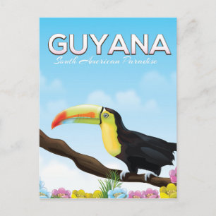 Carte Postale Guyana affiche de voyage paradis sud-américain