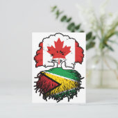 Carte Postale Guyana Canadien Guyanais Canada Racines Arbre Drap (Debout devant)
