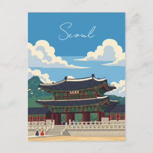 Carte Postale Gyeongbokgung à Séoul Corée du Sud
