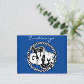 Carte Postale Gym Barbell Logo Thunder_Cove (Debout devant)