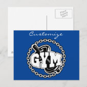 Carte Postale Gym Barbell Logo Thunder_Cove (Devant / Derrière)