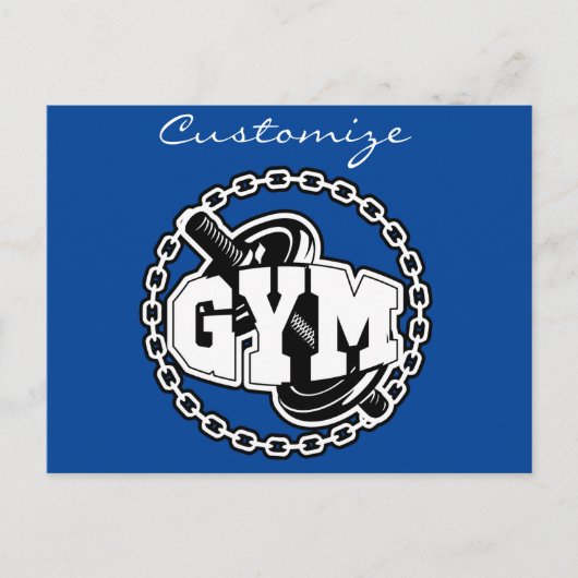 Carte Postale Gym Barbell Logo Thunder_Cove (Devant)