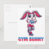Carte Postale Gym Bunny (Devant / Derrière)
