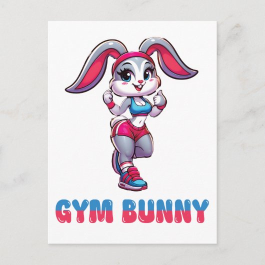 Carte Postale Gym Bunny (Devant)
