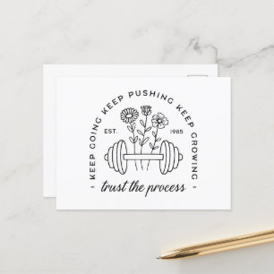 Carte Postale Gym girl esthétique citations de motivation