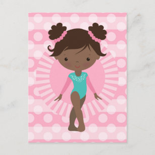 Carte Postale Gymnaste - Cute Gymnastique Africaine-Américaine