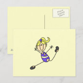 Carte Postale Gymnaste Fille Blonde (Devant / Derrière)
