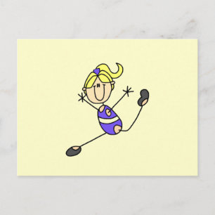 Carte Postale Gymnaste Fille Blonde