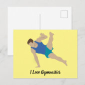 Carte Postale Gymnaste masculin (Devant / Derrière)
