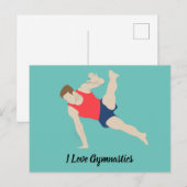 Carte Postale Gymnaste masculin (Devant / Derrière)