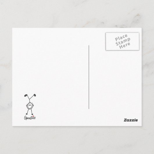 Carte Postale Gymnaste simple à bâche (Dos)