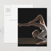 Carte Postale Gymnaste sur le faisceau de balance (Devant / Derrière)