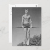 Carte postale Gymnaste vintage (Devant / Derrière)