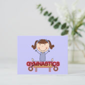 Carte Postale GYMNASTICS - Brunette Girl Splits T-shirts et cade (Debout devant)