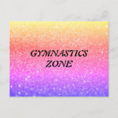 Carte postale Gymnastics Zone Rainbow Sparkle (Devant)