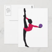 Carte Postale gymnastique à bille (Devant / Derrière)
