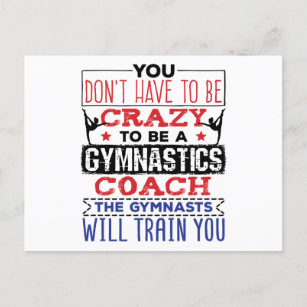 Carte Postale Gymnastique entraîneur amusant Appréciation Cadeau