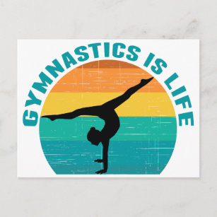 Carte Postale Gymnastique est la vie belle Sunset Gymnaste Turqu
