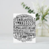 Carte Postale Gymnastique Mot Cloud (Debout devant)