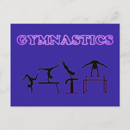 Carte postale Gymnastique pour les filles qui aime (Devant)
