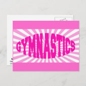 Carte Postale Gymnastique rose (Devant / Derrière)