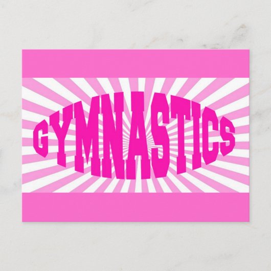 Carte Postale Gymnastique rose (Devant)