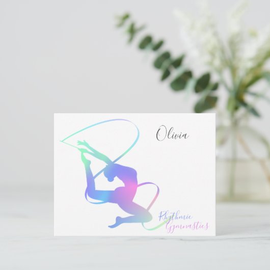 Carte Postale Gymnastique rythmique avec ruban (Debout devant)