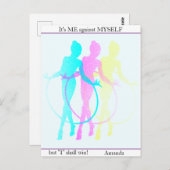 Carte Postale Gymnastique rythmique me réfléchit, moi, moi et mo (Devant / Derrière)